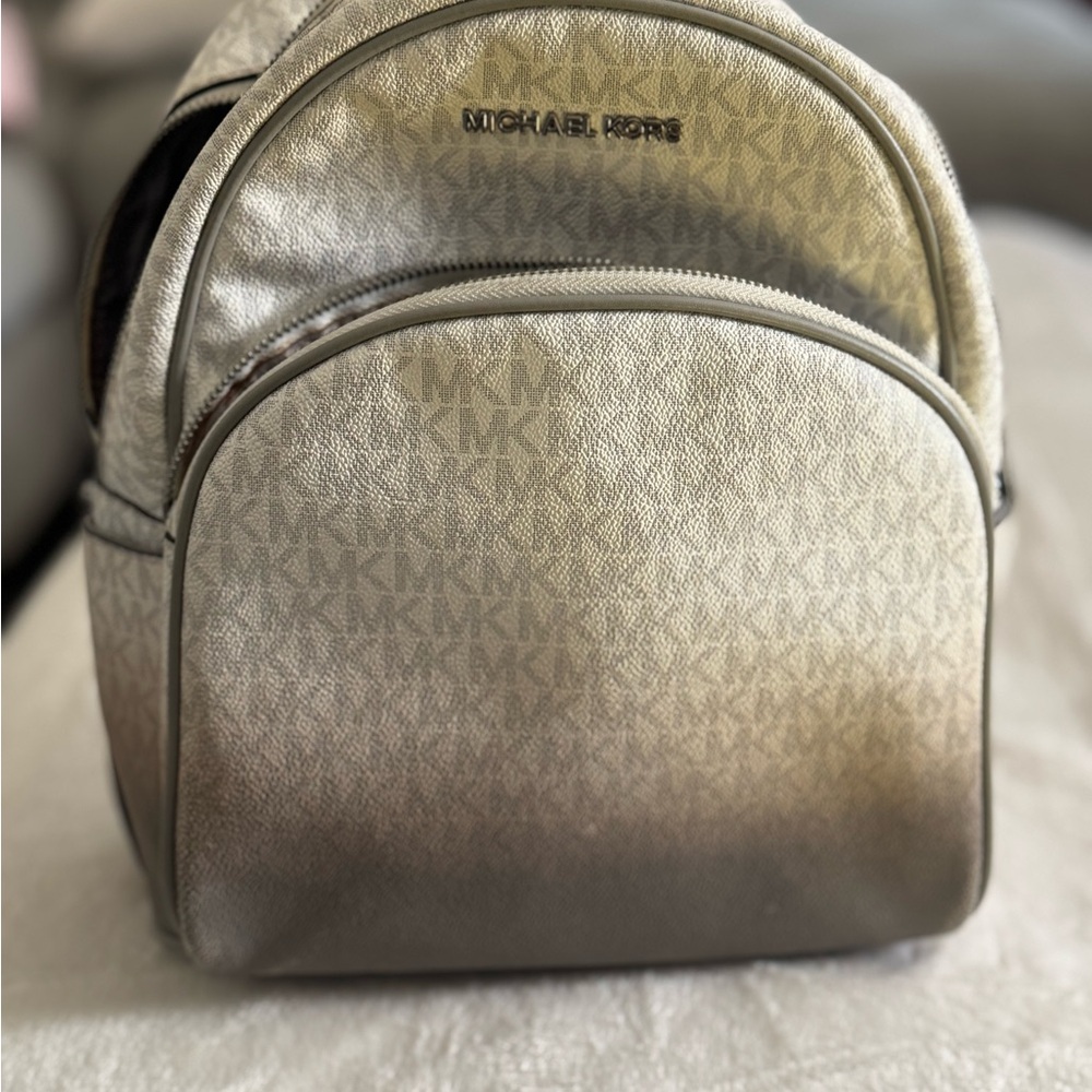 Michael Kors Metallic Tan Backpack